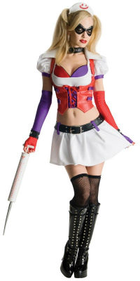 Arkham Asylum Nurse Harley Quinn Costume Dress