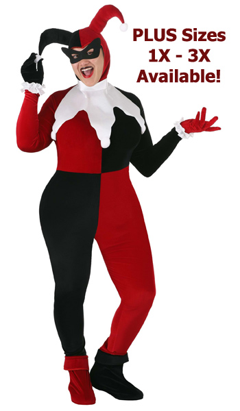 Plus Size 1X-3X Original Harley Quinn Costume Full Figure Women